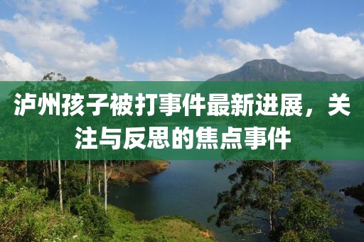 泸州孩子被打事件最新进展，关注与反思的焦点事件