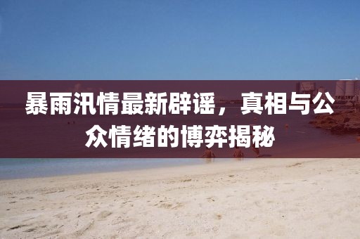 暴雨汛情最新辟谣，真相与公众情绪的博弈揭秘
