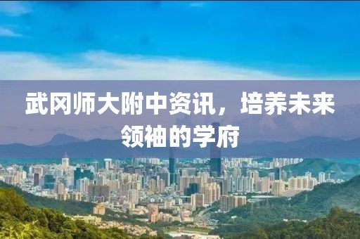 武冈师大附中资讯，培养未来领袖的学府