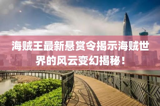 海贼王最新悬赏令揭示海贼世界的风云变幻揭秘！