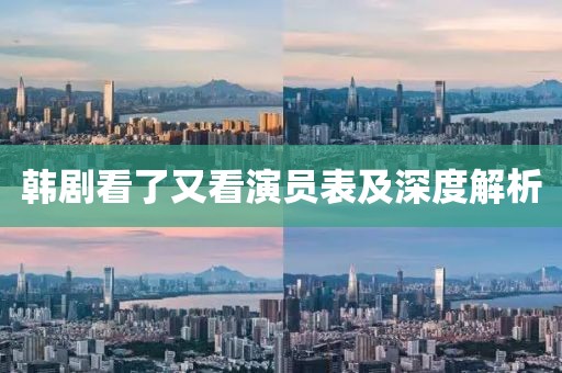 韩剧看了又看演员表及深度解析