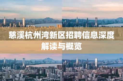 慈溪杭州湾新区招聘信息深度解读与概览