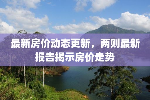 最新房价动态更新，两则最新报告揭示房价走势