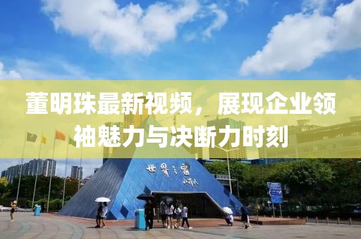 董明珠最新视频，展现企业领袖魅力与决断力时刻