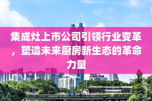 集成灶上市公司引领行业变革，塑造未来厨房新生态的革命力量