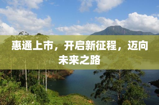 惠通上市，开启新征程，迈向未来之路
