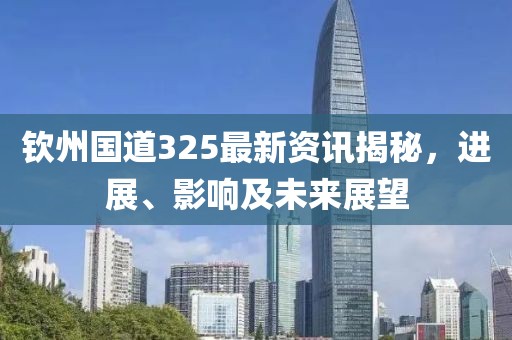 钦州国道325最新资讯揭秘，进展、影响及未来展望