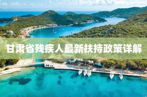 甘肃省残疾人最新扶持政策详解