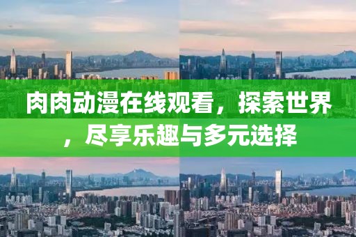 肉肉动漫在线观看，探索世界，尽享乐趣与多元选择