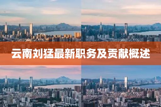 云南刘猛最新职务及贡献概述