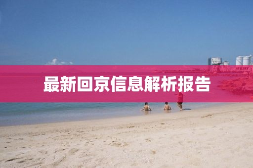 最新回京信息解析报告