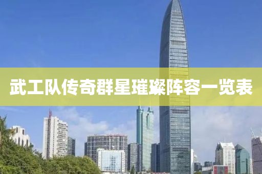 武工队传奇群星璀璨阵容一览表