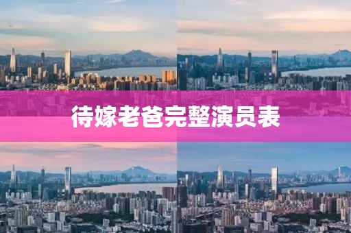 待嫁老爸完整演员表
