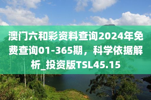 澳门六和彩资料查询2024年免费查询01-365期，科学依据解析_投资版TSL45.15