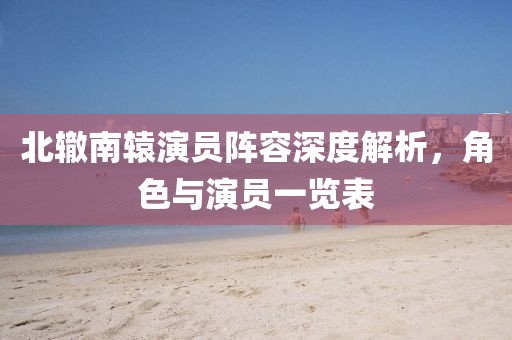 北辙南辕演员阵容深度解析，角色与演员一览表