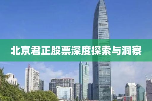 北京君正股票深度探索与洞察