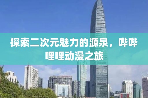 探索二次元魅力的源泉，哔哔哩哩动漫之旅