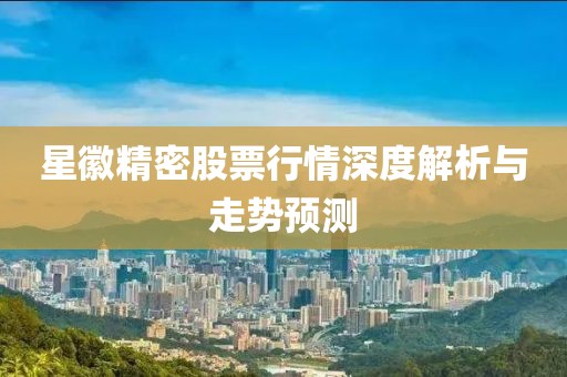 星徽精密股票行情深度解析与走势预测