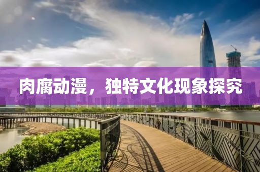 肉腐动漫，独特文化现象探究