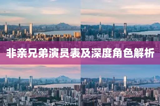 非亲兄弟演员表及深度角色解析