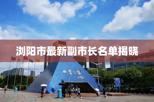浏阳市最新副市长名单揭晓