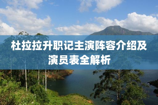 杜拉拉升职记主演阵容介绍及演员表全解析