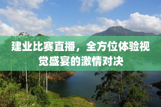 建业比赛直播，全方位体验视觉盛宴的激情对决