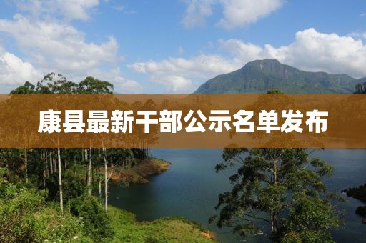 康县最新干部公示名单发布