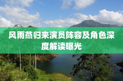 风雨燕归来演员阵容及角色深度解读曝光