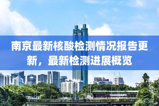 南京最新核酸检测情况报告更新，最新检测进展概览