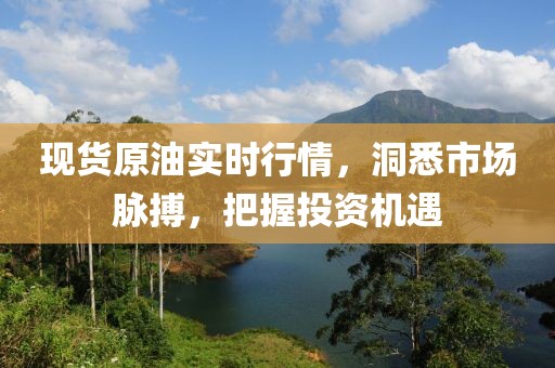 现货原油实时行情，洞悉市场脉搏，把握投资机遇