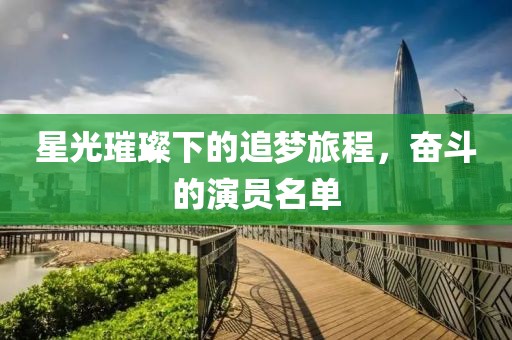 星光璀璨下的追梦旅程，奋斗的演员名单