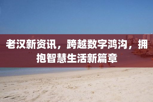 老汉新资讯，跨越数字鸿沟，拥抱智慧生活新篇章