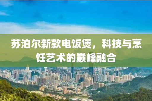 苏泊尔新款电饭煲，科技与烹饪艺术的巅峰融合