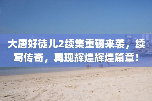 大唐好徒儿2续集重磅来袭，续写传奇，再现辉煌辉煌篇章！