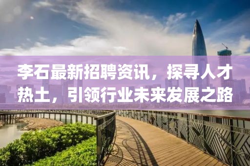 李石最新招聘资讯，探寻人才热土，引领行业未来发展之路