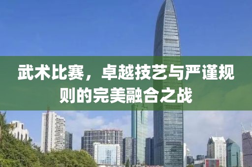 武术比赛，卓越技艺与严谨规则的完美融合之战