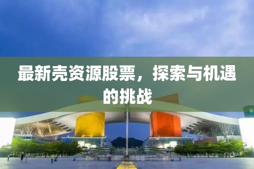 最新壳资源股票，探索与机遇的挑战