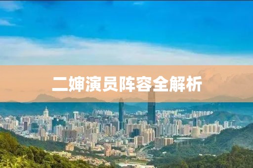 二婶演员阵容全解析