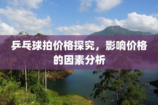 乒乓球拍价格探究，影响价格的因素分析
