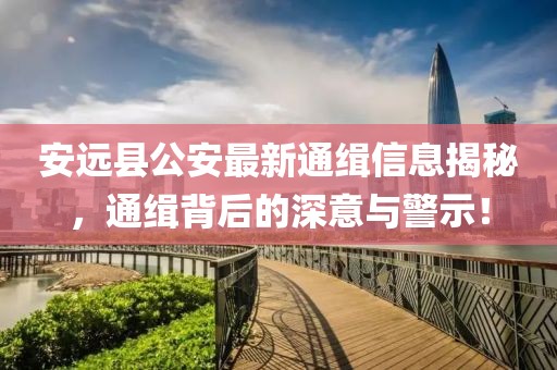 安远县公安最新通缉信息揭秘，通缉背后的深意与警示！