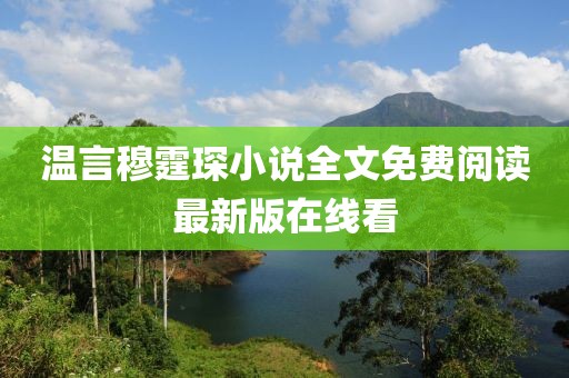 温言穆霆琛小说全文免费阅读最新版在线看