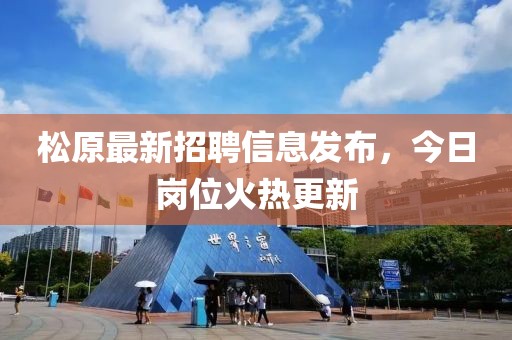 松原最新招聘信息发布，今日岗位火热更新