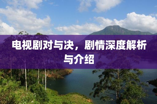 电视剧对与决，剧情深度解析与介绍