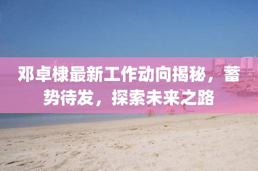 邓卓棣最新工作动向揭秘，蓄势待发，探索未来之路