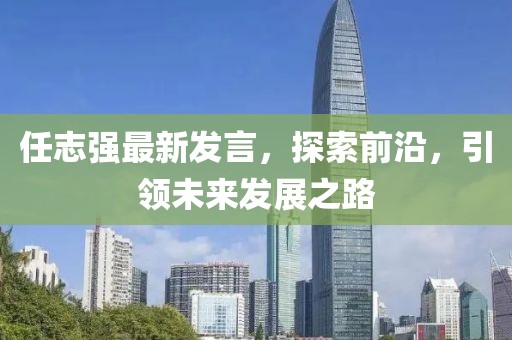 任志强最新发言，探索前沿，引领未来发展之路
