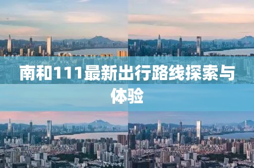 南和111最新出行路线探索与体验