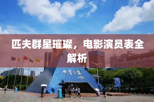 匹夫群星璀璨，电影演员表全解析