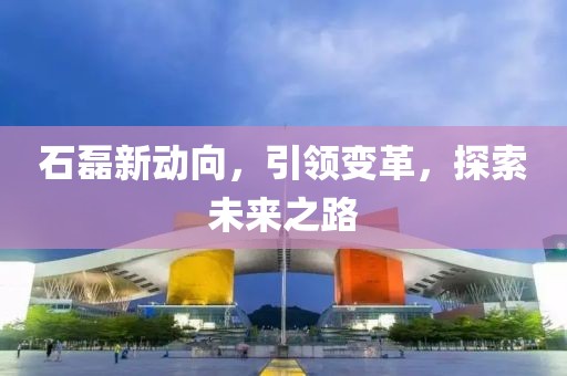 石磊新动向，引领变革，探索未来之路