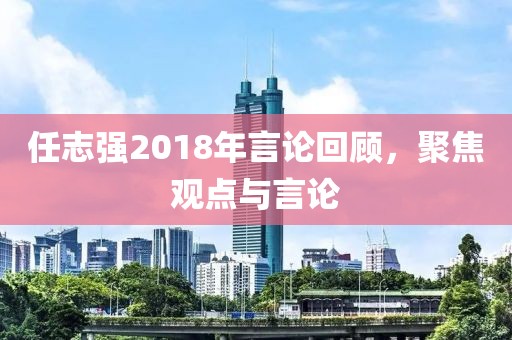 任志强2018年言论回顾，聚焦观点与言论